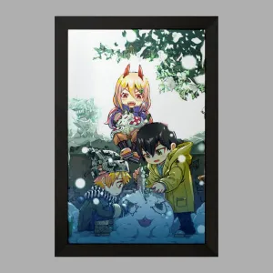 تابلو اکی و پاور و دنجی انیمه مرد اره ای Chainsaw Man