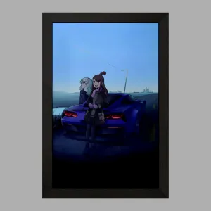 تابلو اکو و دیانا انیمه جادوگران کوچک Little Witch Academia
