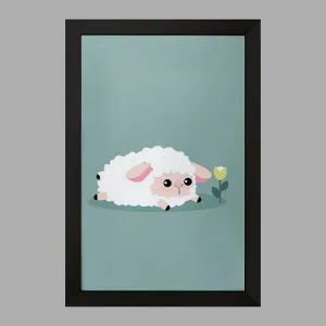 تابلو گوسفند بامزه