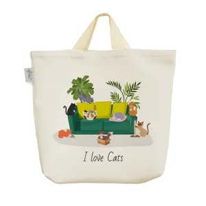 ساک خرید پارچه ای I Love Cat