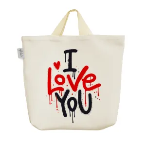 ساک خرید پارچه ای I Love You