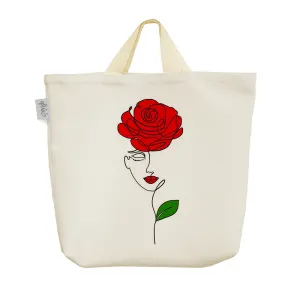 ساک خرید پارچه ای دخترانه گل رز