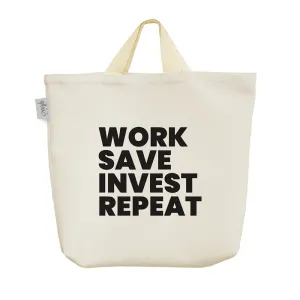 ساک خرید پارچه ای Work Save Invest Repeat