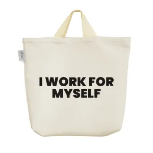ساک خرید پارچه ای I Work For Myself