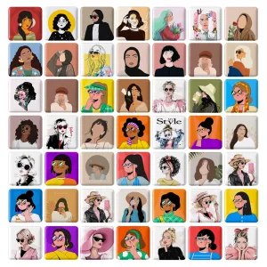 پیکسل مربع زنان قوی Girl Power