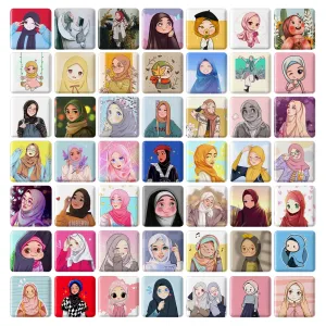 مگنت مربعی دخترانه با حجاب