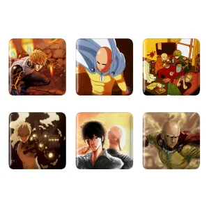 پیکسل مربعی انیمه مرد تک مشتی (One Punch Man)