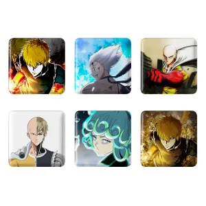 پیکسل مربعی انیمه مرد تک مشتی (One Punch Man)
