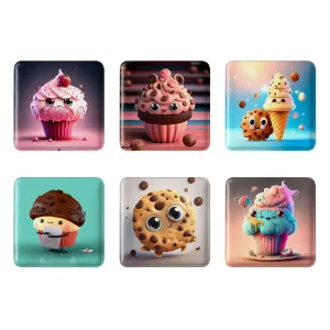 پیکسل مربعی کیک و کاپ کیک