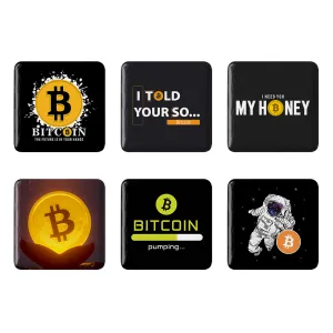 مگنت مربعی ارز دیجیتال بیت کوین (Bitcoin)