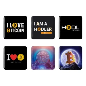مگنت مربعی ارز دیجیتال بیت کوین (Bitcoin)