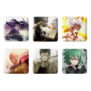 مگنت مربعی انیمه مرد تک مشتی (One Punch Man)