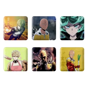 مگنت مربعی انیمه مرد تک مشتی (One Punch Man)