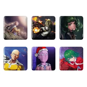 مگنت مربعی انیمه مرد تک مشتی (One Punch Man)