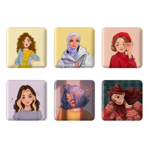مگنت مربعی دخترانه