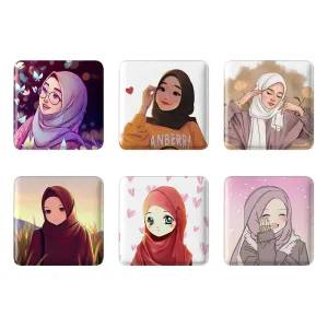 مگنت مربعی دخترانه باحجاب