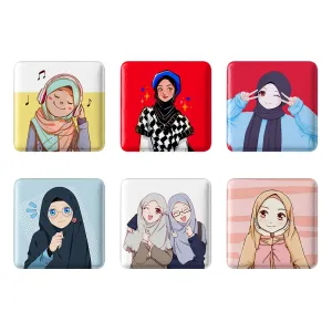 مگنت مربعی دخترانه باحجاب