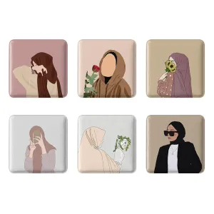 مگنت مربعی مینیمال با حجاب