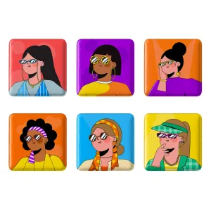 مگنت مربعی  دختر قوی (Girl Power)