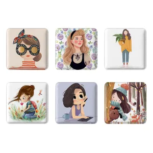 مگنت مربعی دخترانه (Girlish)