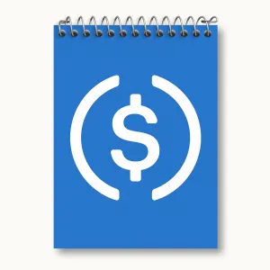 دفتر یادداشت ارز دیجیتال یو اس دی کوین