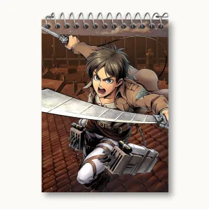 دفتر یادداشت ارن انیمه اتک آن تایتان Attack on Titan