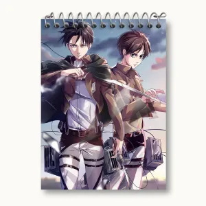 دفتر یادداشت لیوای و ارن انیمه اتک آن تایتان Attack on Titan