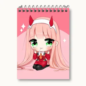 دفتر یادداشت زیروتو انیمه دارلینگ Darling