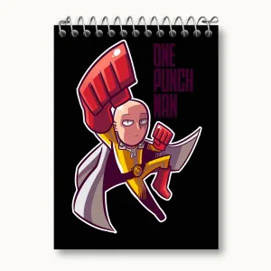 دفتر یادداشت سایتاما انیمه مرد تک مشتی One Punch Man
