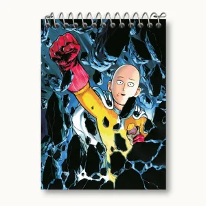 دفتر یادداشت سایتاما انیمه مرد تک مشتی One Punch Man