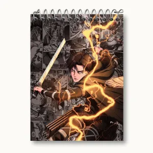 دفتر یادداشت لیوای آکرمن انیمه اتک آن تایتان Attack on Titan