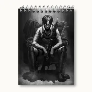 دفتر یادداشت لیوای آکرمن انیمه اتک آن تایتان Attack on Titan