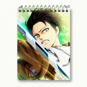 دفتر یادداشت لیوای آکرمن انیمه اتک آن تایتان Attack on Titan