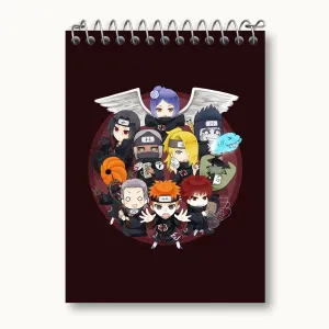 دفتر یادداشت گروه اکاتسوکی انیمه ناروتو Naruto