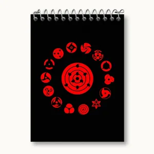 دفتر یادداشت شارینگان ها انیمه ناروتو Naruto