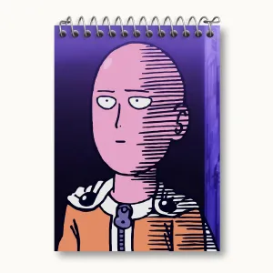 دفتر یادداشت سایتاما انیمه مرد تک مشتی One Punch Man