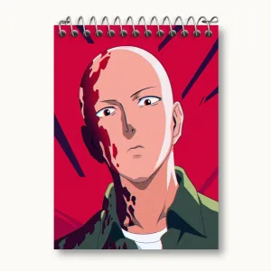 دفتر یادداشت سایتاما انیمه مرد تک مشتی One Punch Man