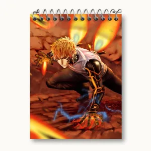 دفتر یادداشت جنوس انیمه مرد تک مشتی One Punch Man