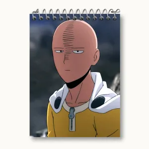 دفتر یادداشت سایتاما انیمه مرد تک مشتی One Punch Man