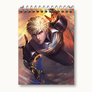 دفتر یادداشت جنوس انیمه مرد تک مشتی One Punch Man