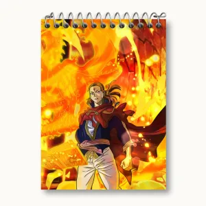 دفتر یادداشت فرمانده آتشین انیمه بلک کلاور Black Clover