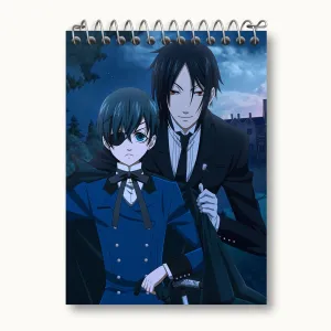 دفتر یادداشت سباستین و شیل انیمه خادم سیاه Black Butler