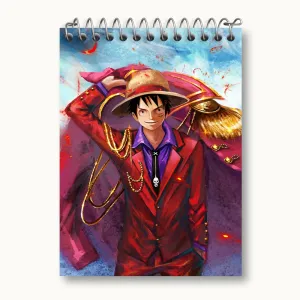 دفتر یادداشت لوفی انیمه وان پیس One Piece