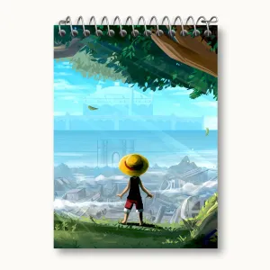 دفتر یادداشت لوفی انیمه وان پیس One Piece