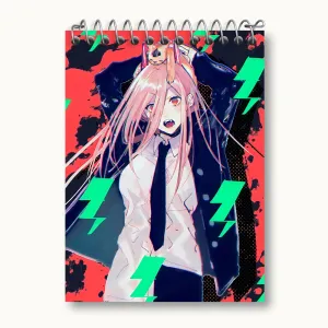 دفتر یادداشت پاور انیمه مرد اره ای Chainsaw Man