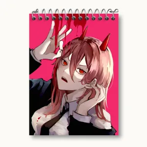 دفتر یادداشت پاور انیمه مرد اره ای Chainsaw Man