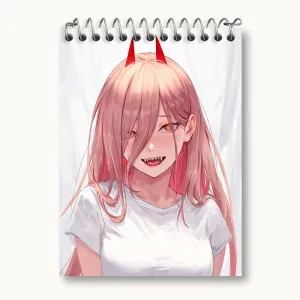 دفتر یادداشت پاور انیمه مرد اره ای Chainsaw Man