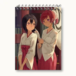 دفتر یادداشت یازاوا و نیشیکینو انیمه مادوکا مجیکا Madoka Magica