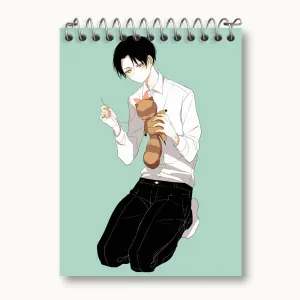 دفتر یادداشت لیوای اکرمن انیمه اتک آن تایتان Attack on Titan