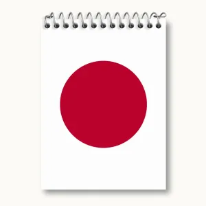 دفتر یادداشت پرچم ژاپن